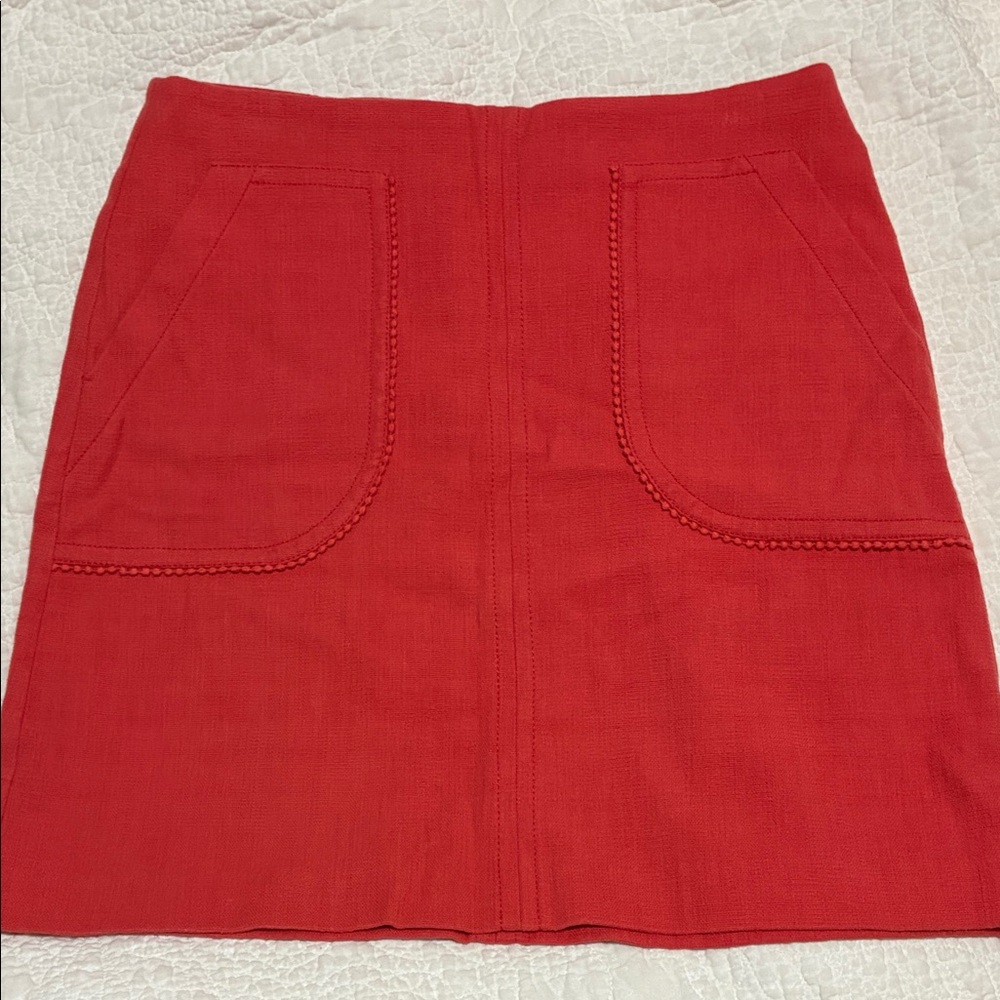 LOFT Vibrant Coral Skirt, 8